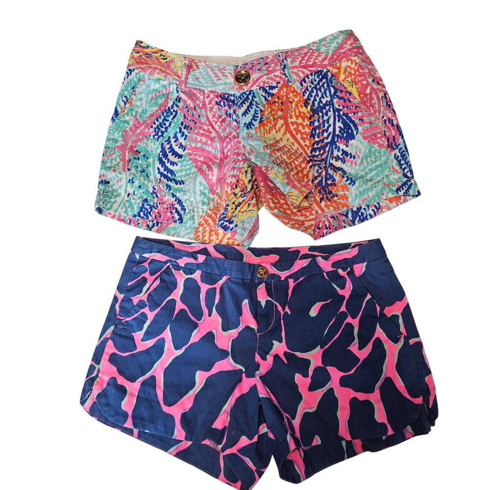 Lilly Pulitzer Shorts Bundle Callahan Chino and Adie Short Resortwear Beach Sz 0